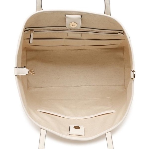 Kate Spade Sutton Large Tote Bag Ivory Tulip Toss Cream Floral Purse KB293 - Picture 5 of 7